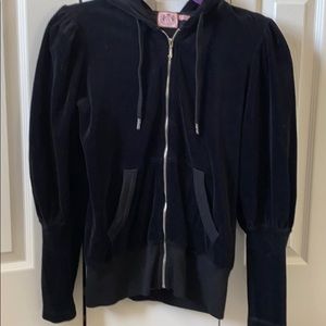 Juicy couture black velour hoodie